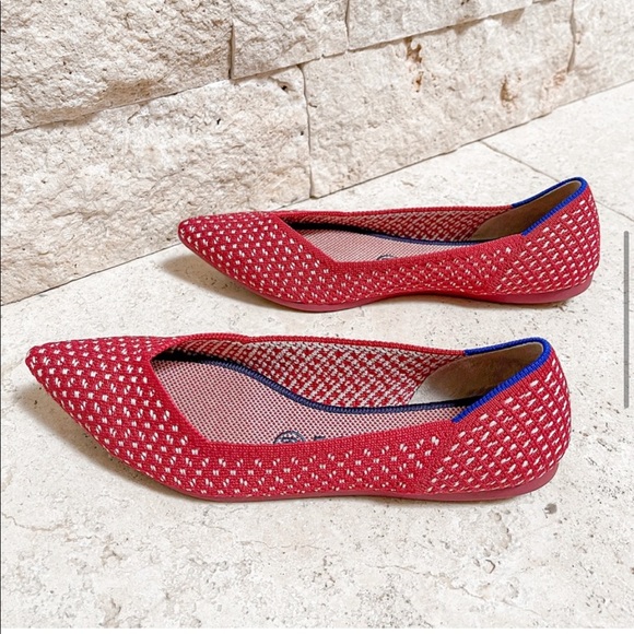 Rothy's The Point in Red Apple Honeycomb - Picture 6 of 11